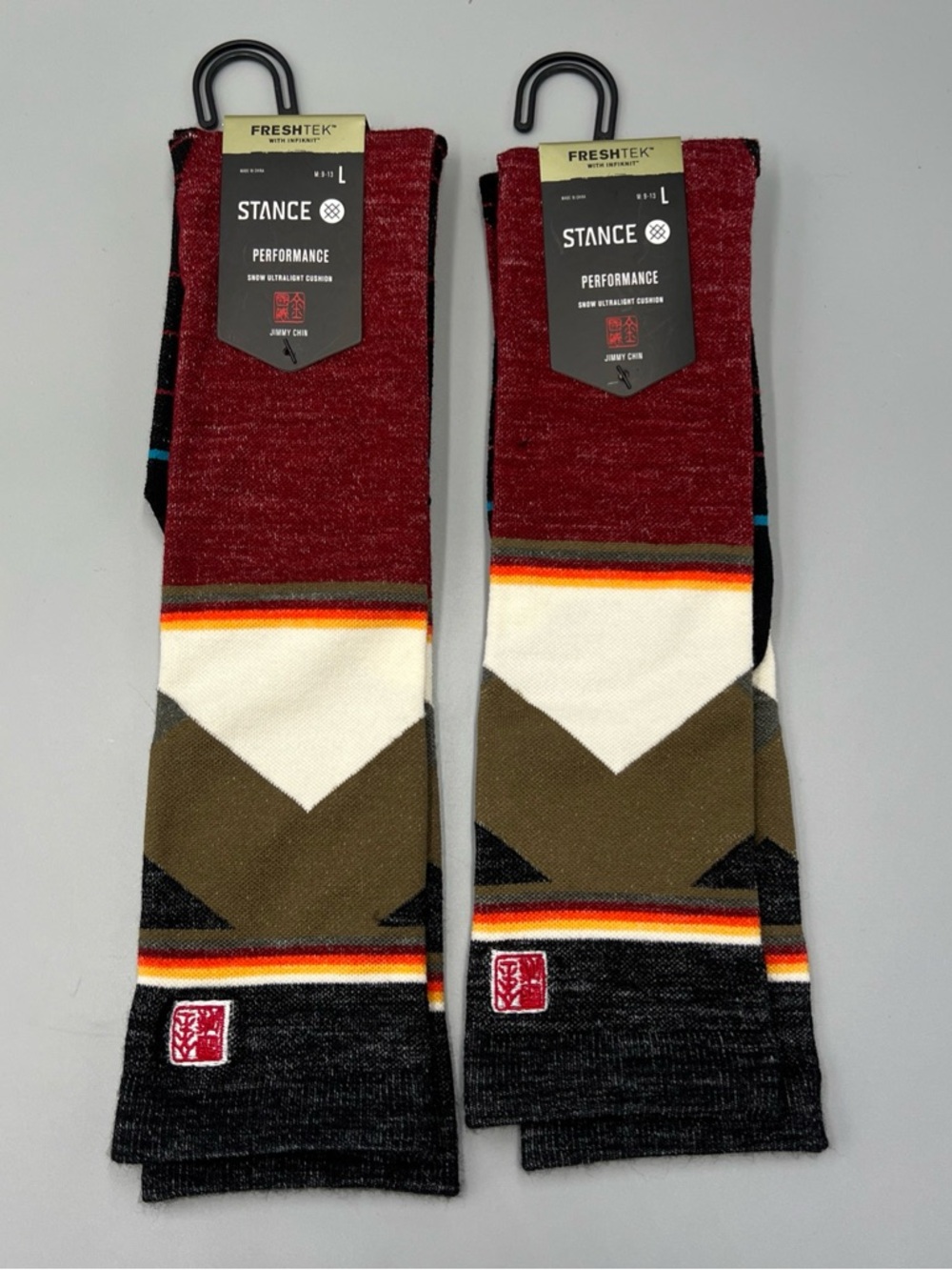 2 Pairs! Stance Jimmy Chin UL Merino Wool Blend Snow Over-The-Calf Socks. Mens L